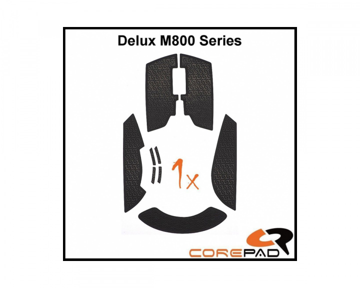 Corepad Grips til Delux M800 Wired/Wireless - Svart