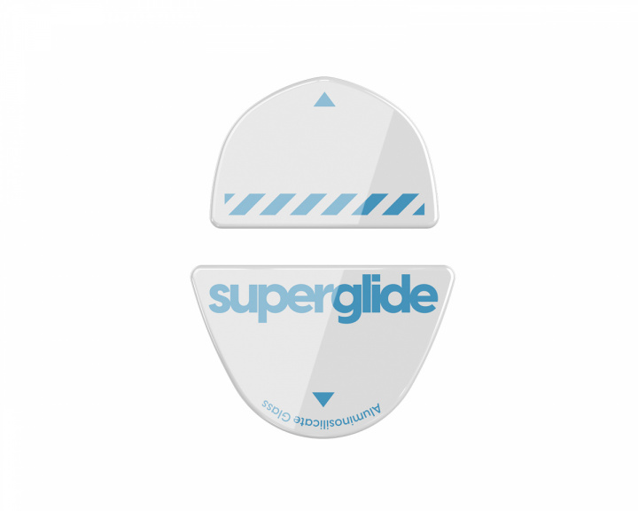 Superglide Glass Skates til Logitech G303 Shroud Edition - Hvit