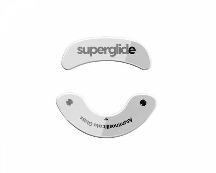 Superglide Glass Skates til Endgame Gears XM1 RGB/XM1r/XM2w - Hvit