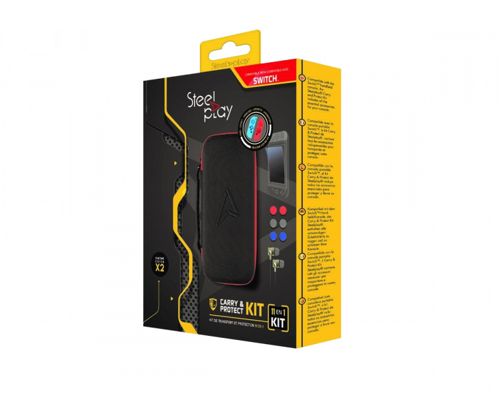 Steelplay Switch Carry and Protect Kit, 11 in 1 Accessory Kit - Veske & Skjermbeskytter