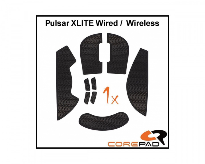 Corepad Soft Grips til Pulsar Xlite Wired/Xlite Wireless/Xlite V2 Wireless  - Svart