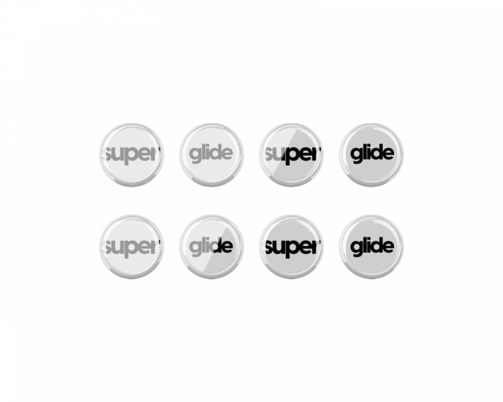Superglide Glass Skates Universal 6mm x 8pcs - Hvit