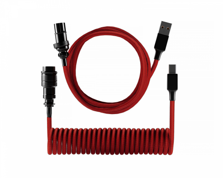 MaxMount Electroplating Aviator Coiled Cable USB-C - Rød/Svart