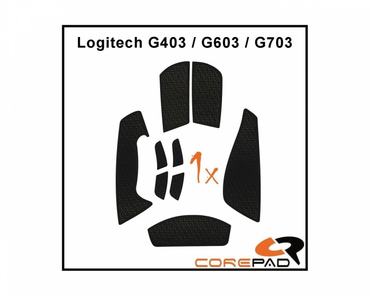 Corepad Soft Grips til Logitech G403/G603/G703 Series - Svart