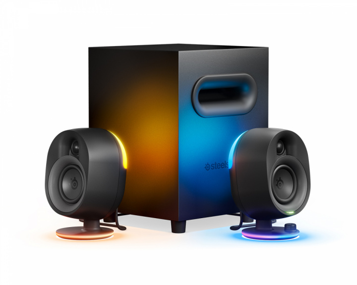 SteelSeries Arena 7 Illuminated 2.1 Gaming Speakers - Svart RGB Bluetooth-høyttaler