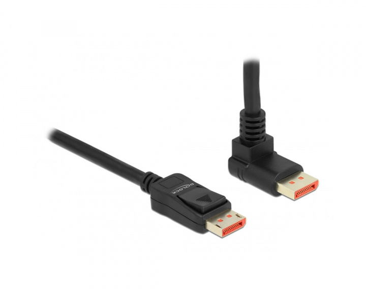 Delock DisplayPort Kabel 1.4 (4k/8k) - Oppovervinklet - Svart - 2m