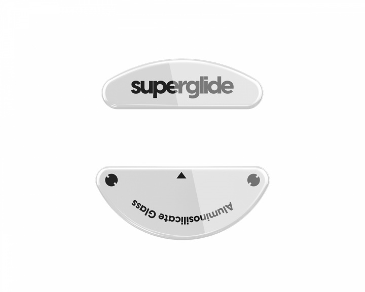 Superglide Glass Skates til SteelSeries Aerox 3/Aerox 5/Aerox 9 Wireless - Hvit