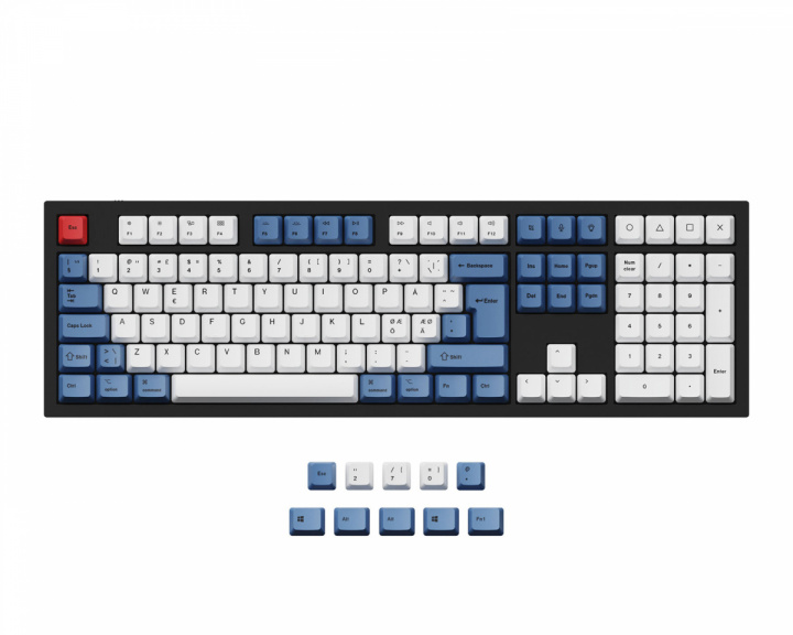 Keychron Q3/Q4/Q6/K8 PBT Keycap set ISO Nordic - Modern Blue