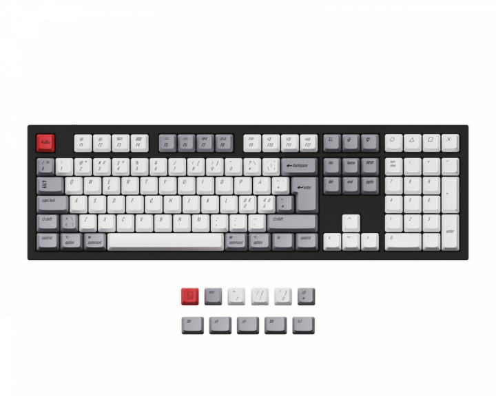 Keychron Q3/Q4/Q6/K8 PBT Keycap set ISO Nordic Retro MaxGaming.no