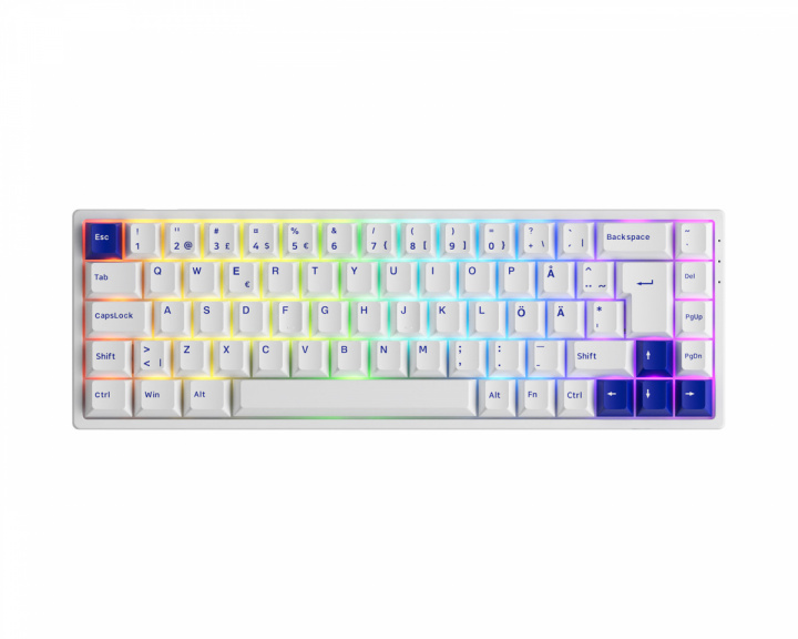 Akko 3068B Blue/White [Akko CS Jelly Black] - Trådløs Tastatur