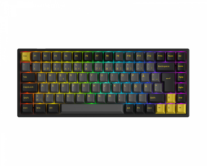 Akko 3084B Black/Gold [Akko CS Jelly Purple] - Trådløs Tastatur