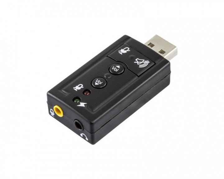 Deltaco USB Lydkort 7.1 2x 3.5mm