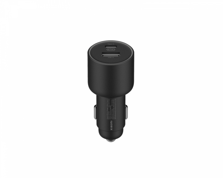 Xiaomi Mi 67W Dual-Port Car Charger (USB-A + Type-C) - Svart Hurtiglader til Bil