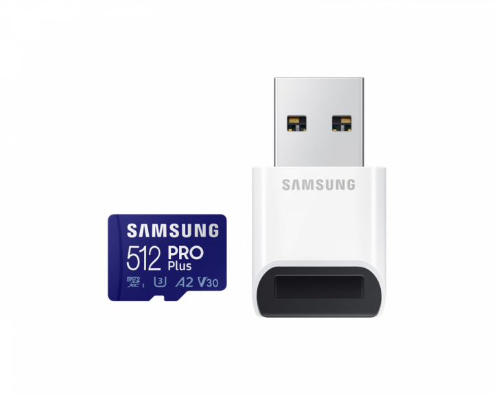 Kammerat input vidnesbyrd Samsung PRO Plus microSDXC 512GB & USB Card Reader - Minnekort -  MaxGaming.no