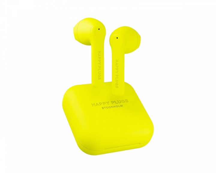 Happy Plugs Air 1 Go True Wireless Headphones - TWS In-Ear Hodetelefoner - Neon Yellow