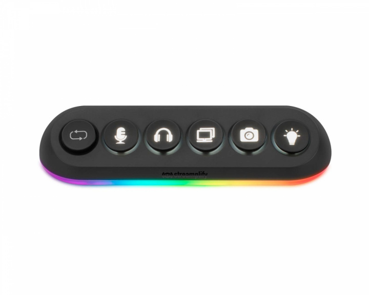 Streamplify HUB DECK 5, RGB 5-Port USB Hub, 12V - Svart