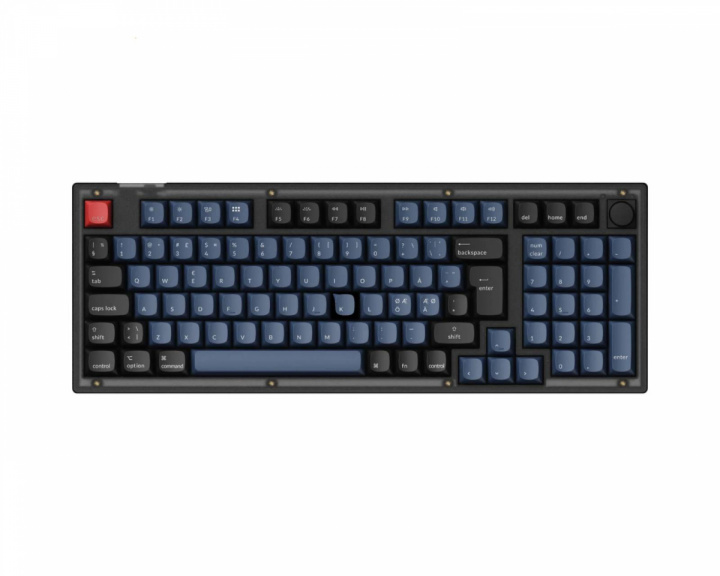 Keychron V5 QMK 96% RGB Knob Hotswap-Tastatur - Frosted Black [K Pro Brown]
