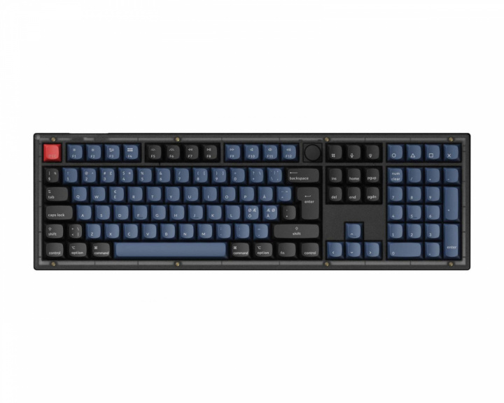 Keychron V6 QMK Full Size RGB Knob Hotswap-Tastatur - Frosted Black [K Pro Red]
