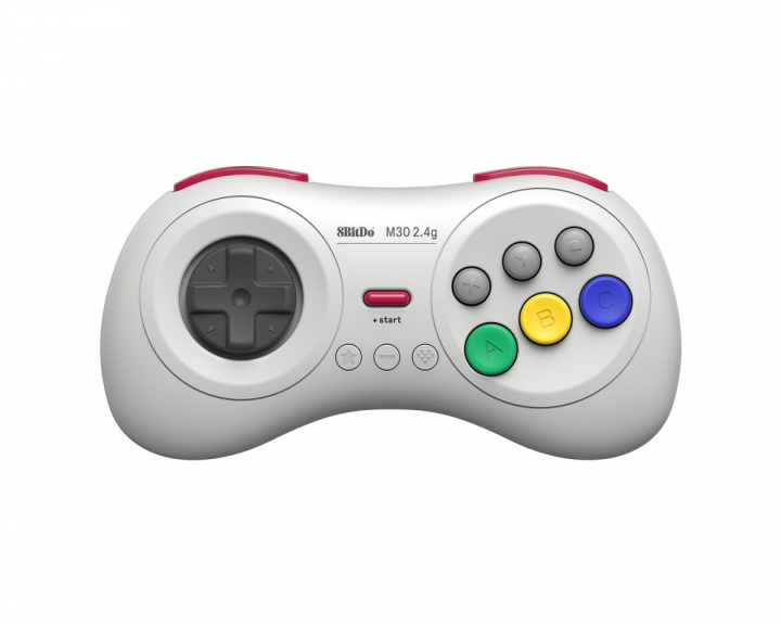 8Bitdo M30 2.4G Wireless Gamepad - Trådløs Kontroller - Hvit