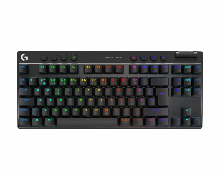 Logitech G PRO X TKL Lightspeed Gaming Tastatur [GX Red Linear] - Svart