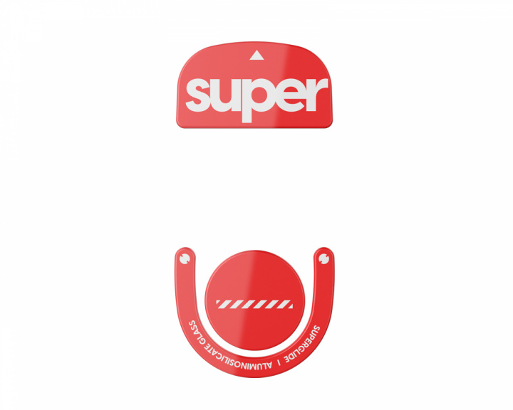 Superglide Version 2 Glass Skates til Logitech G Pro X Superlight 2 - Rød