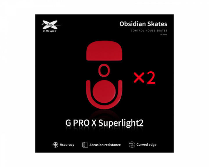 X-raypad Obsidian Mouse Skates til Logitech G Pro X Superlight 2