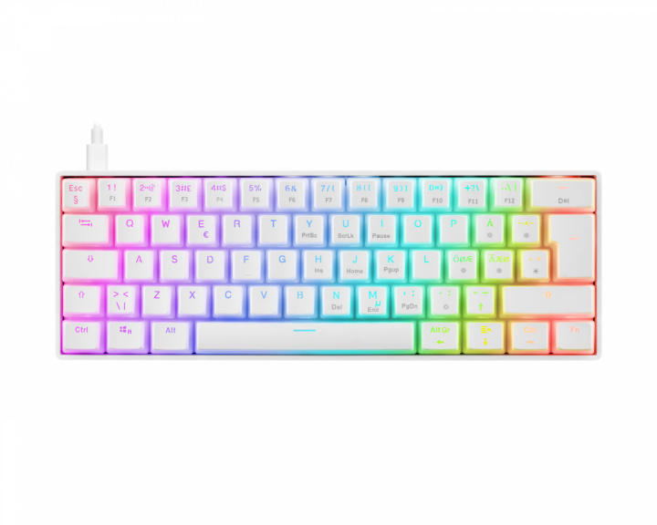 Deltaco Gaming WK90 RGB 60% Hotswap Mekaniskt Tastatur [Pink Linear] - Hvit