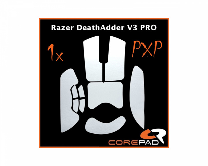 Corepad PXP Grips til Razer DeathAdder V3 Pro - White