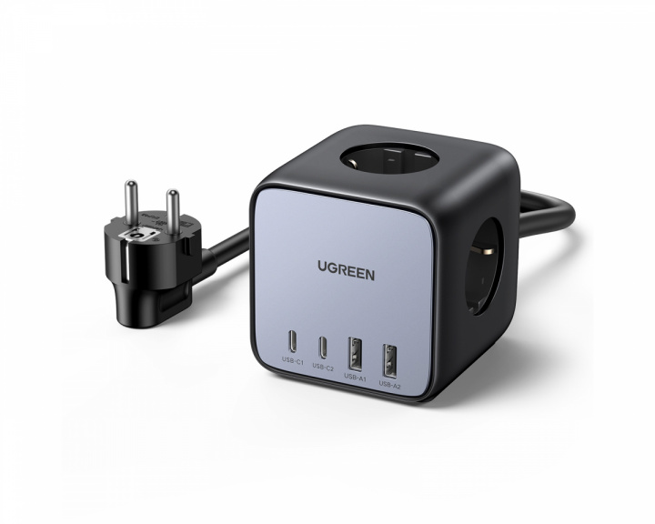 UGREEN DigiNest Cube 65W Grenuttak (3 AC outlets + 65W 2A2C)