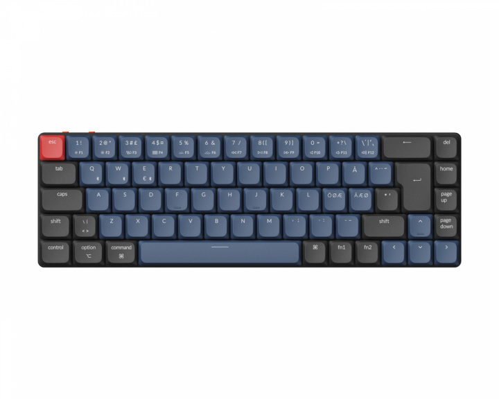 Keychron K7 Pro QMK Low Profile Hotswap Trådløst Tastatur RGB Aluminum [Red]