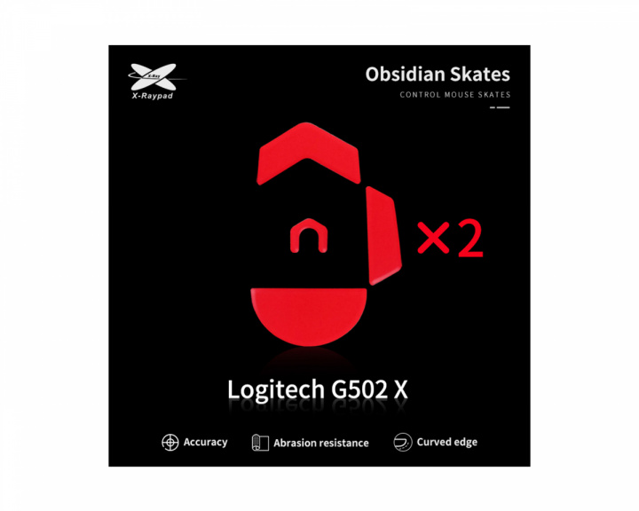 X-raypad Obsidian Mouse Skates til Logitech G502 X Wired