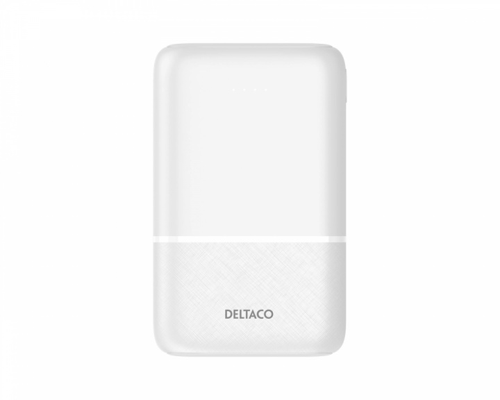 Deltaco 10.000 mAh Powerbank - Hvit