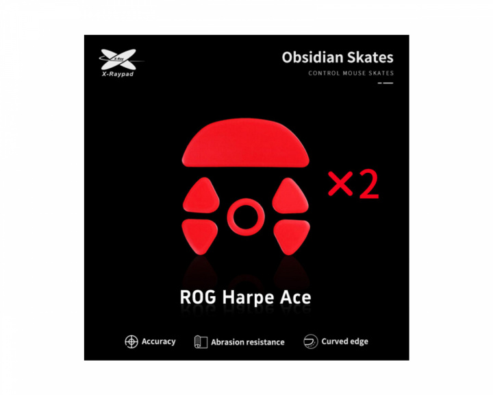 X-raypad Obsidian Mouse Skates til ROG Harpe Ace