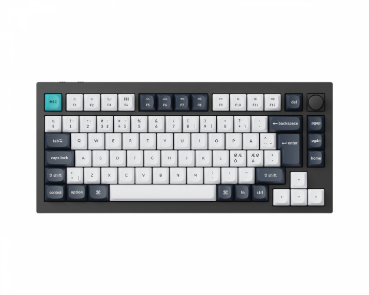 Keychron V1 Max 75% QMK/VIA RGB Hotswap Trådløst Tastatur [Gateron Jupiter Red] - ISO
