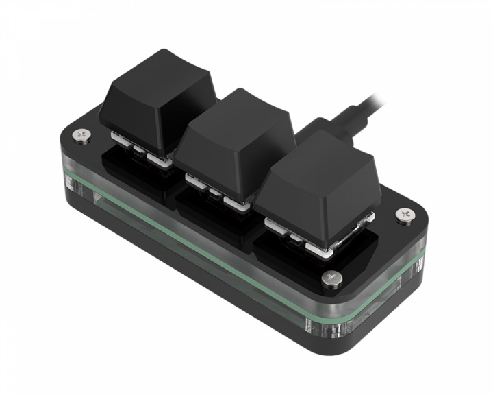 MaxCustom 3-Key RGB Mini Mekanisk Keypad  - Svart