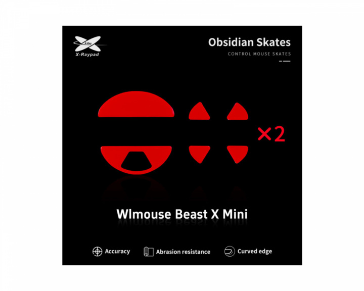X-raypad Obsidian Mouse Skates til WLmouse Beast X Mini