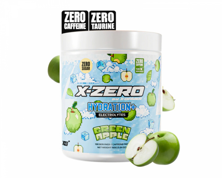 X-Gamer X-Zero Hydration+ Green Apple - 100 Porsjoner