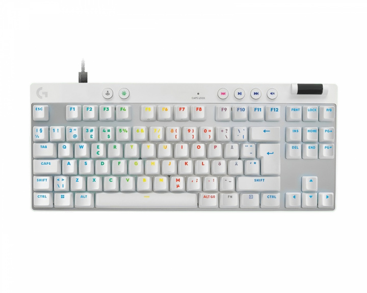 Logitech Pro X TKL Rapid Kablet Gaming Tastatur [Linear] - Hvit