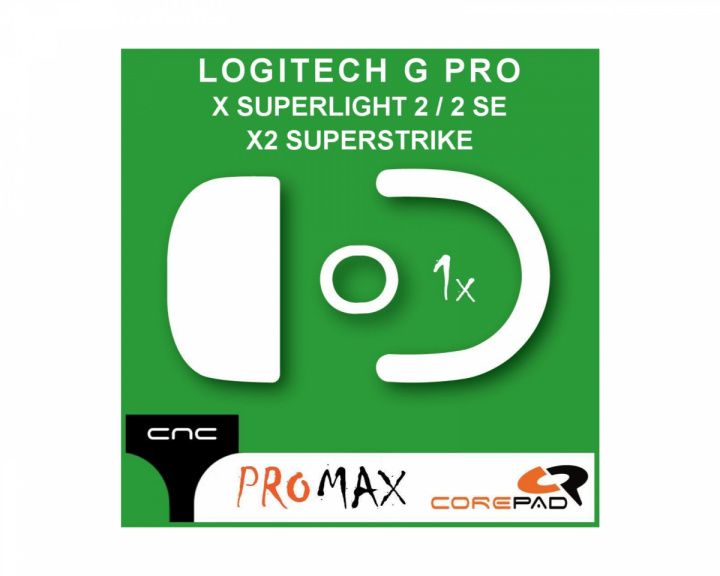 Corepad Skatez PRO MAX til Logitech G PRO X SUPERLIGHT 2 / 2 SE & X2 SUPERSTRIKE