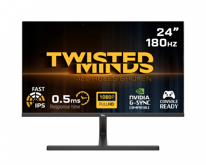 Twisted Minds Blaze Series 24” FHD, 180Hz, Fast IPS, 0.5ms, HDR400 Gamingskjerm
