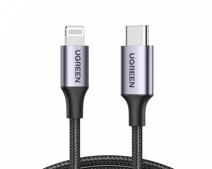 UGREEN USB-C til Lightning Kabel 1m - Svart