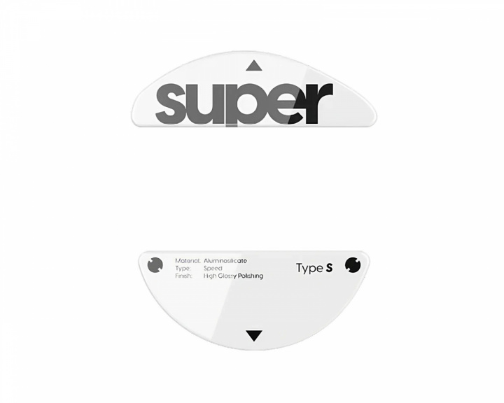 Superglide Glass Skates Type-S til Pulsar X3 LHD Series - Hvit