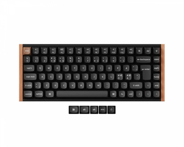 Keychron K2 HE Trådløst QMK Tastatur [Gateron 2.0 Purple Magnetic Switch] - Wood Black