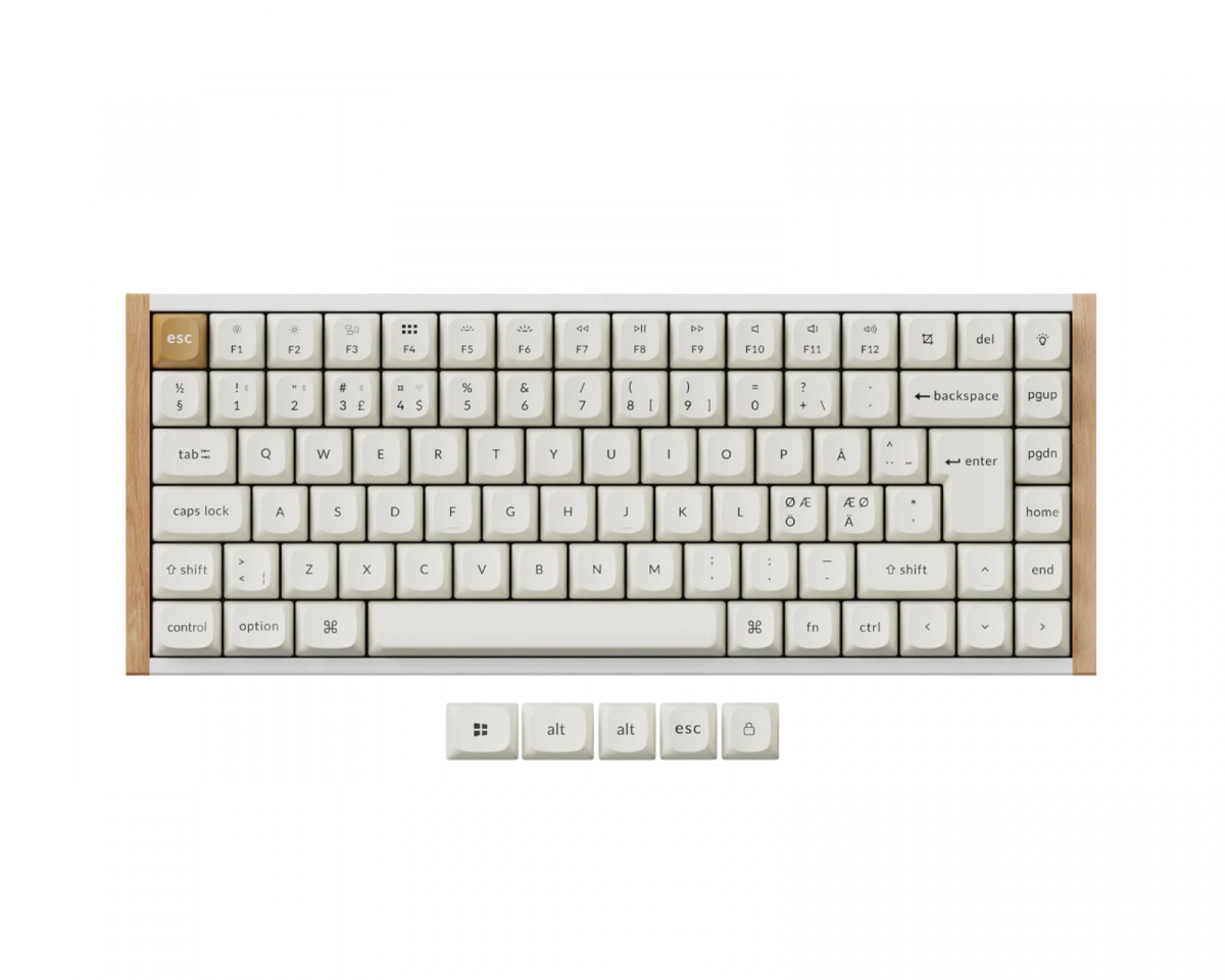 K2•*¨*•.¸♬︎ Keychron K2 HE Trådløst QMK Tastatur [Gateron 2.0 Purple Magnetic