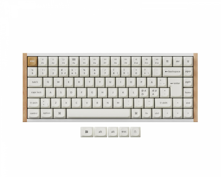 Keychron K2 HE Trådløst QMK Tastatur [Gateron 2.0 Purple Magnetic Switch] - Wood White