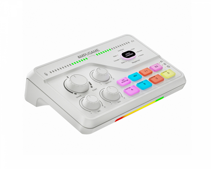 Fifine AmpliGame SC8 Audio Mixer - Hvit Lydmikser