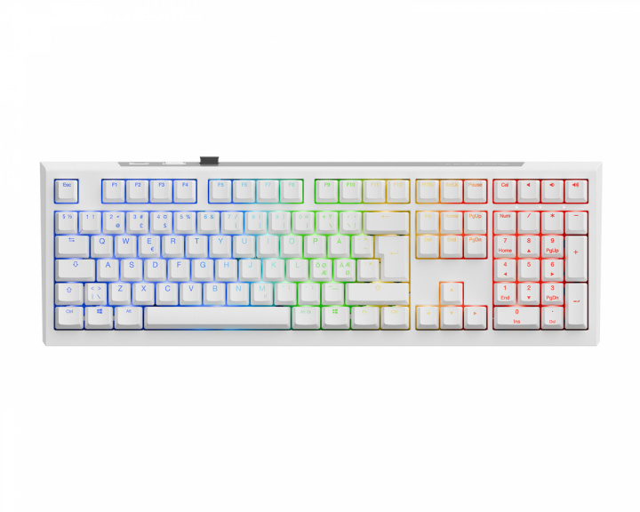 Ducky One X Fullsize Trådløst Gaming Tastatur - Weiß