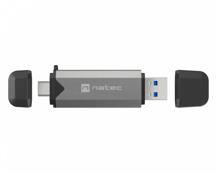 Natec Scarab 3 Kortleser SD/MICRO SD USB 3.1 (USB-A & USB-C) - Svart