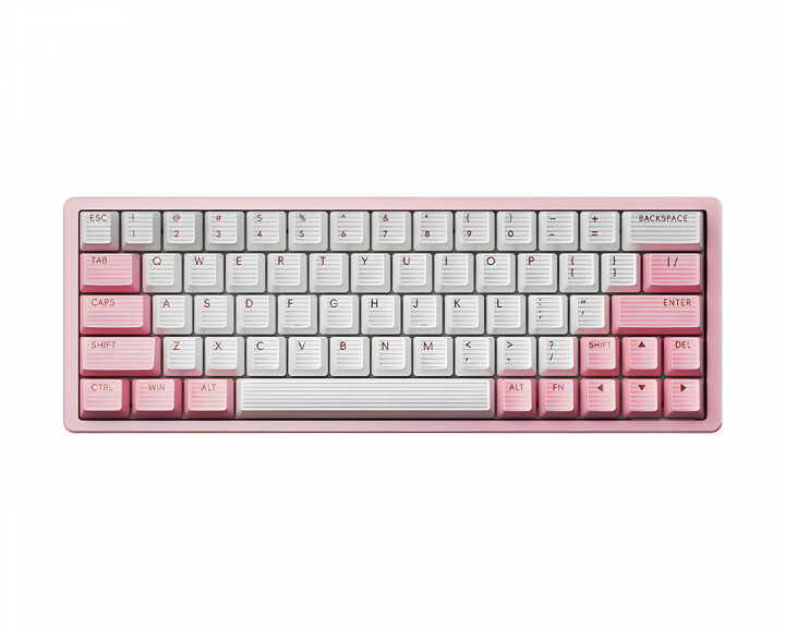  Xpunk 63 Magnetisk 60% ANSI Gaming Tastatur - Rosa/Hvit