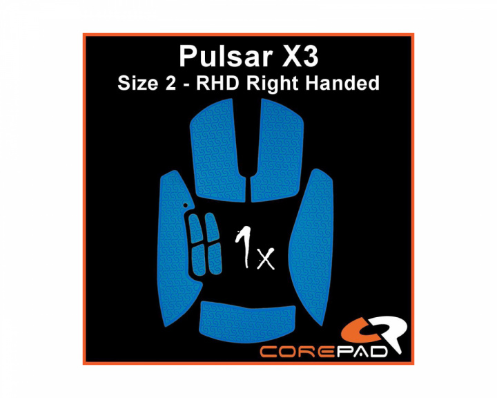 Corepad Soft Grips for Pulsar X3 RHD - Blå